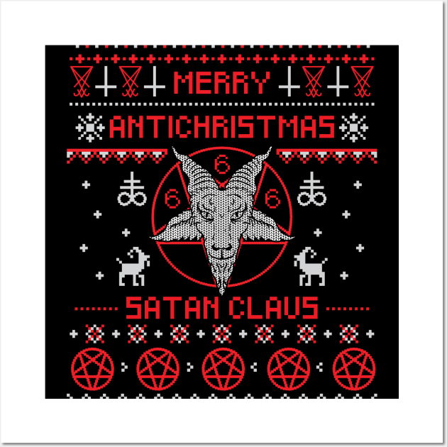 Merry Antichristmas Ugly Sweater Wall Art by BlackRavenOath